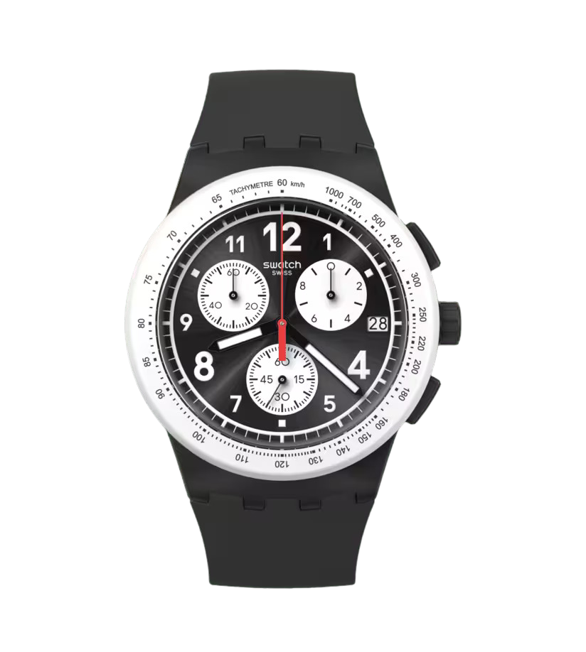 Swatch Nothing Basic About Black Orologio Uomo Cronografo