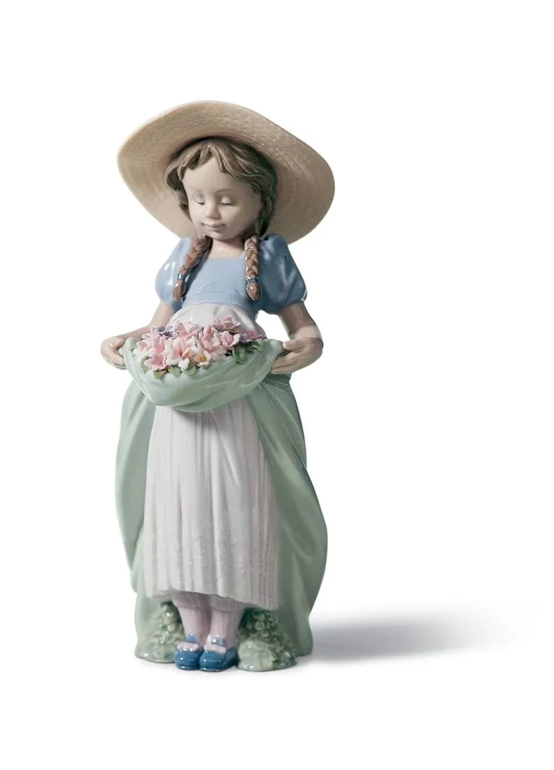 Lladrò Statuina La Bimba del Prato | Porcellana | H24 cm