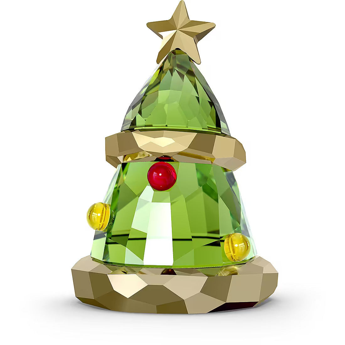 Swarovski Albero di Natale Ambra, Rosso e Giallo | Cristallo Rodio | Zirconi
