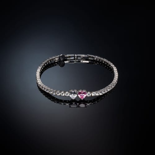 Chiara Ferragni Bracciale Donna First Love Zircone Rosa | Rodio | Cuore