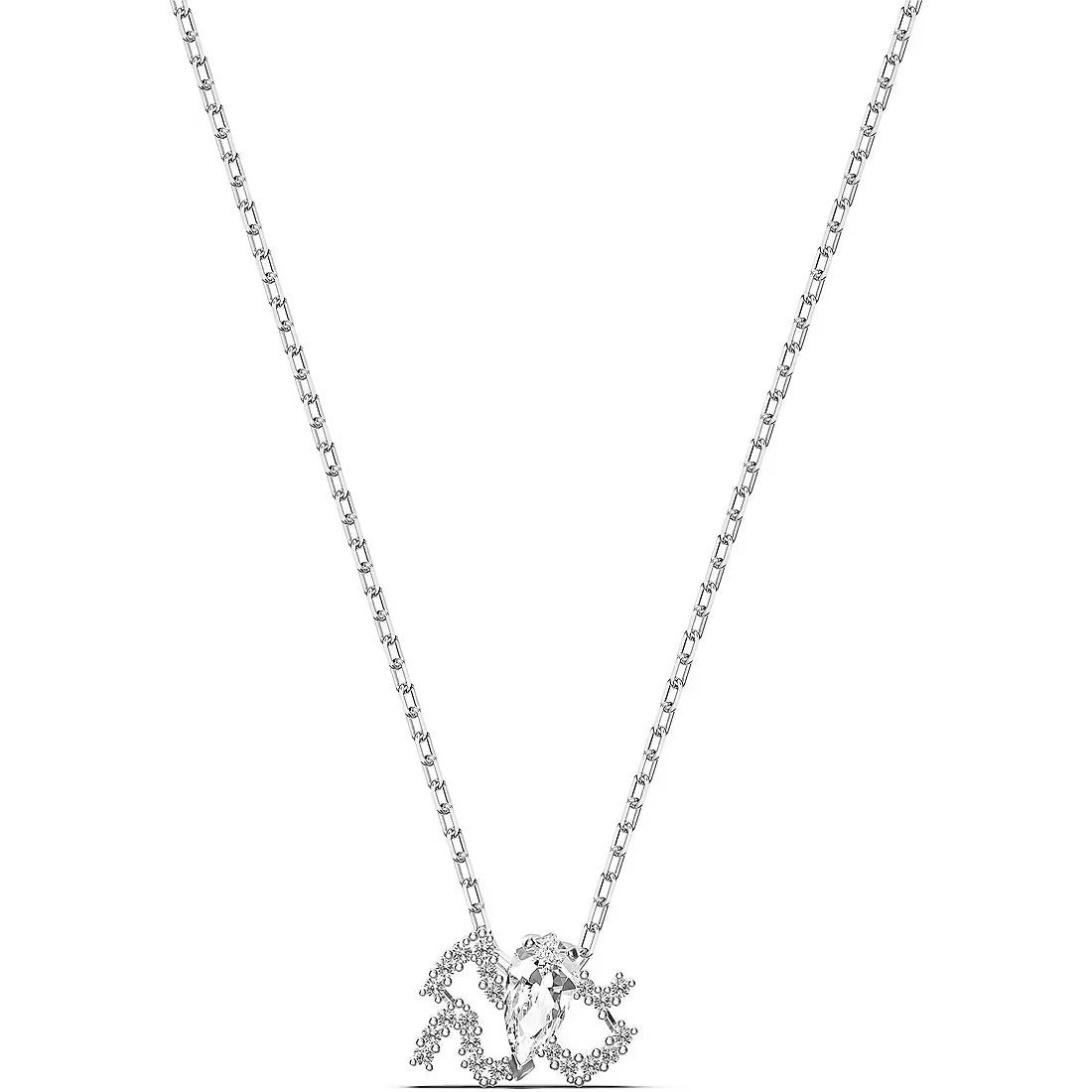 Swarovski Collana Donna Segno Acquario | Lega Anallergica | Cristalli Bianchi