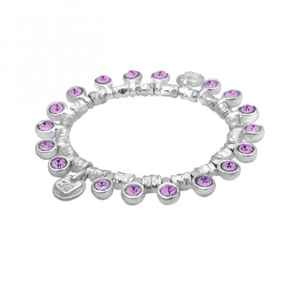 Madness Bracciale Donna Agalega Rosa Scuro | Argento 925 | Pietre Swarovski