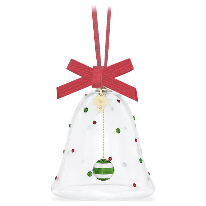Swarovski Statuina Campanella Dulcis Holiday Cheers | Cristalli | Nastro Rosso