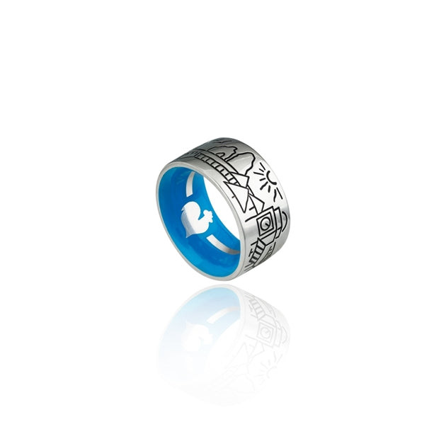 Chantecler Anello Donna Argento Skyline Capri | Argento 925 | Smalto Blu