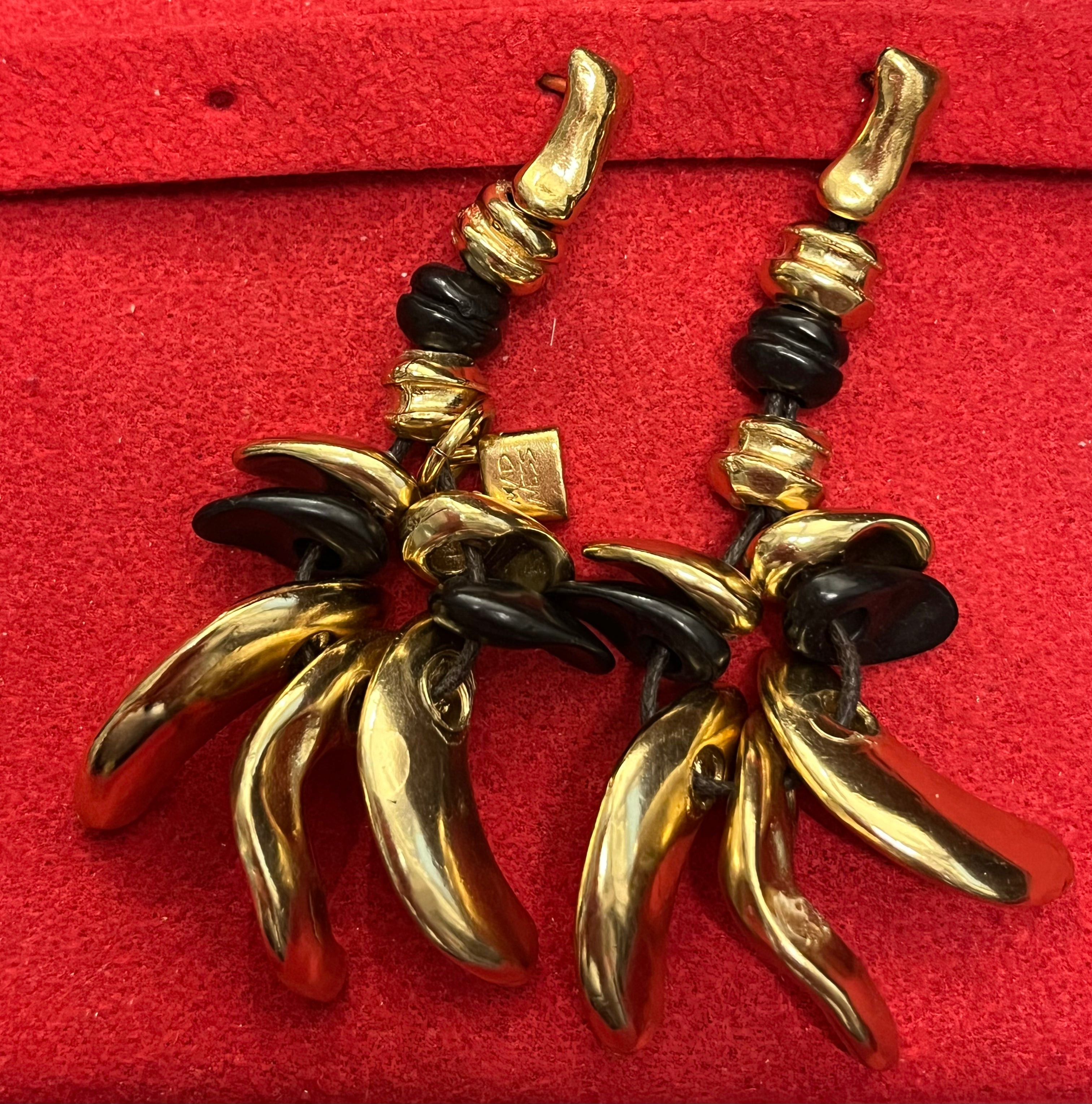 Madness Orecchini Donna Banana Pendenti Eccentrici | Argento Dorato | Unici