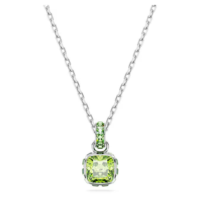 Swarovski Collana Pendente Birthstone Peridoto | Cristalli & Rodio | 42-47cm