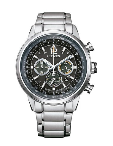 Citizen OF Chrono Collection Eco-Drive Uomo Acciaio Quadrante Nero Grigio