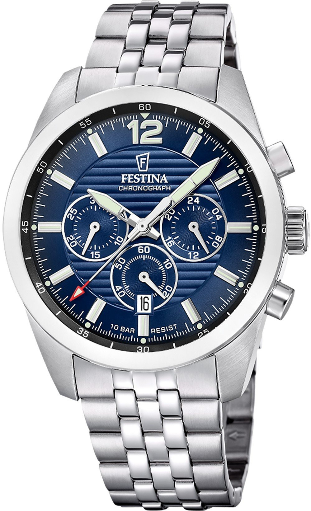 Festina Timeless Chronograph Orologio Uomo Quadrante Blu Acciaio
