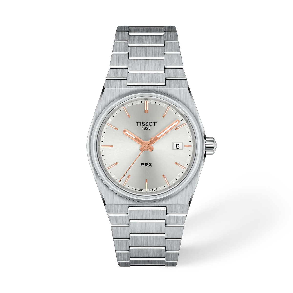 Tissot PRX 35 mm Quarzo con Quadrante Argento