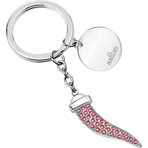 Portachiavi Morellato Magic silver con cristalli rosa