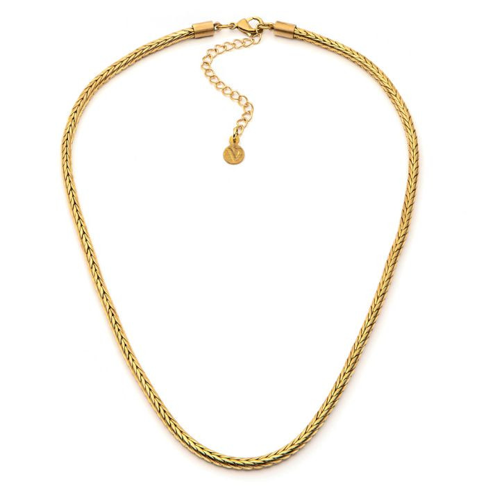 VESTOPAZZO Collana Donna Serpente Vintage | Ottone 100% Riciclato | 38-44cm