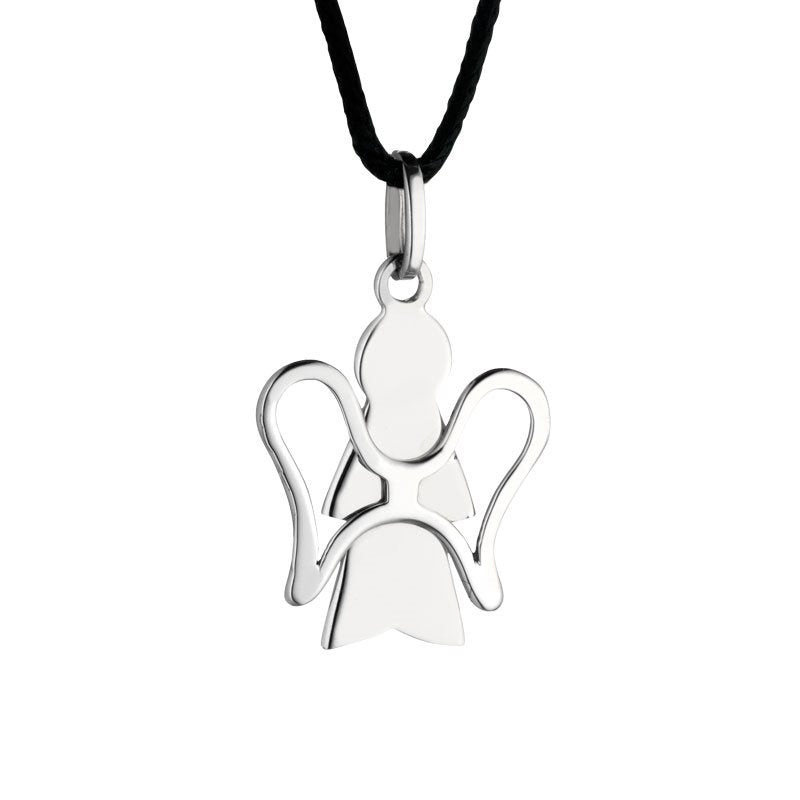 Roberto Giannotti Ciondolo Donna Angelo traforato | Oro Bianco 9Kt | Protezione