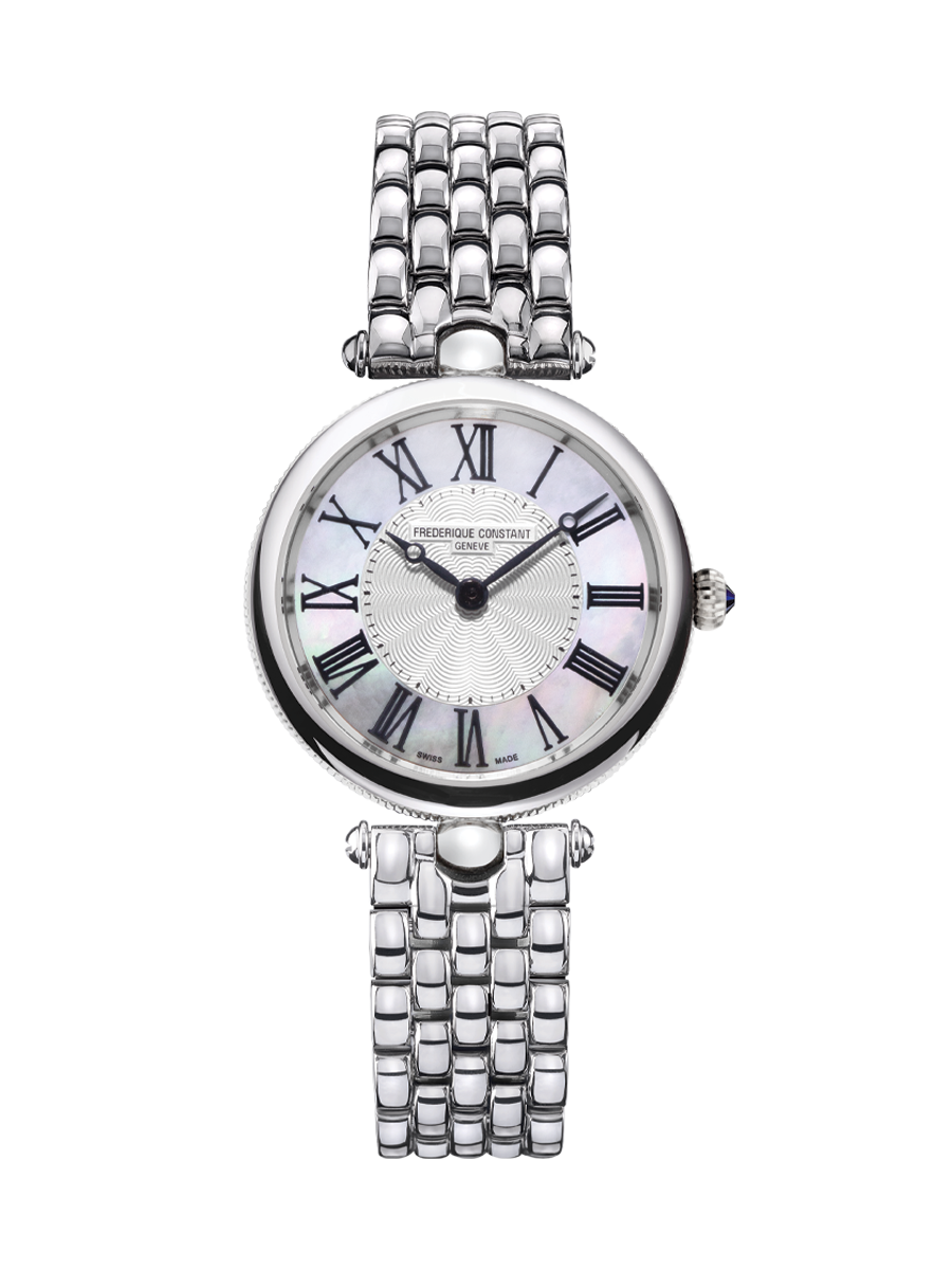 Frederique Constant Orologio Donna Art Déco Round | Acciaio 30mm | Madreperla