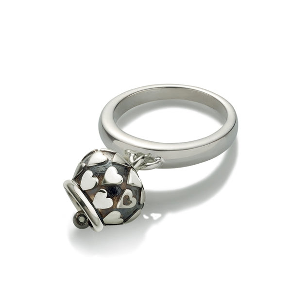 Chantecler Et Voilà Anello Campanella con Cuori in Argento 925