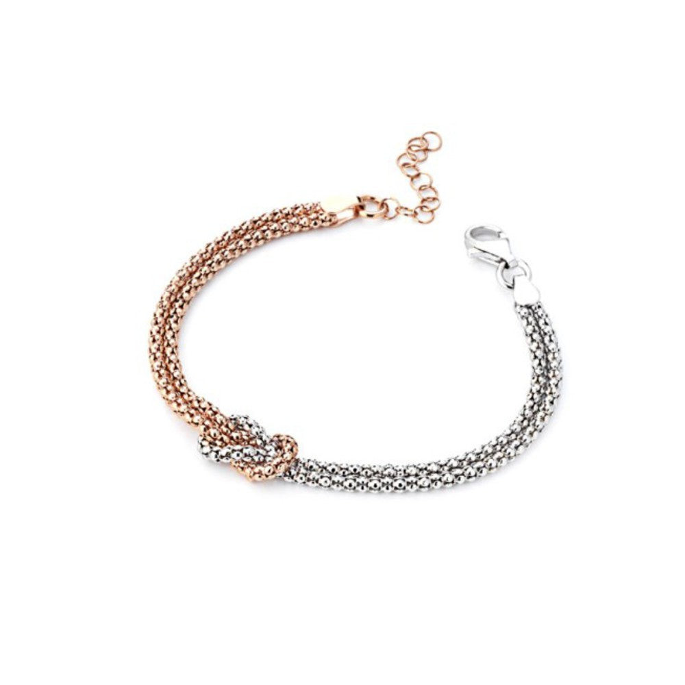 Marcello Pane Bracciale Nodo Bicolore in Argento 925