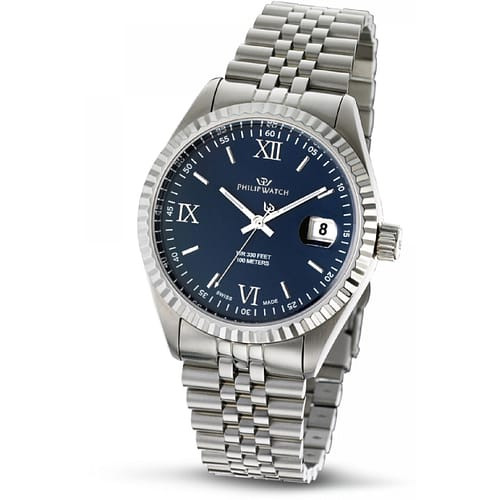 Philip Watch Orologio Uomo Caribe Multifunzione con Quadrante Blu e Bracciale