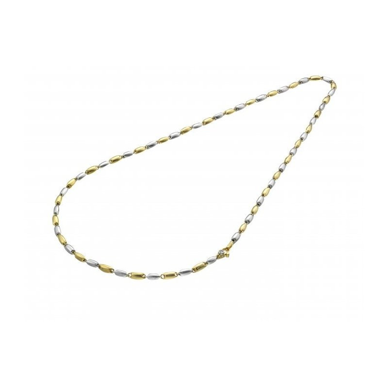 Chimento Collana Uomo Bicolore 45 cm | Oro Giallo e Bianco 18kt | 8,9 g