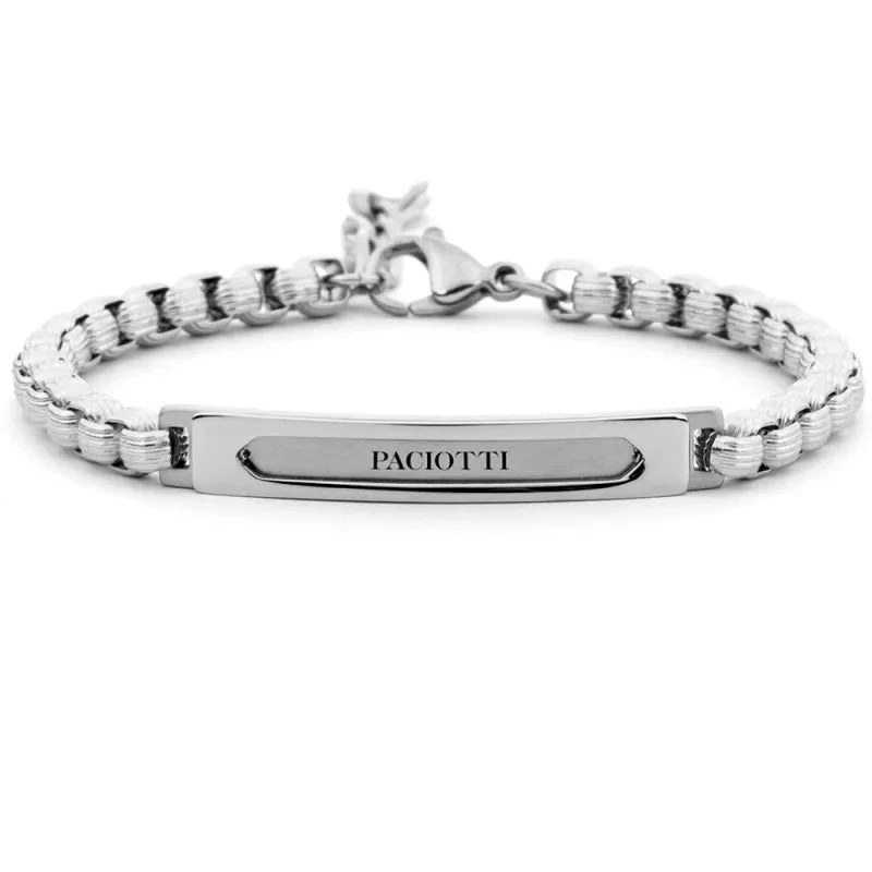 Paciotti | Bracciale Uomo | Targa con logo | Acciaio | Regolabile