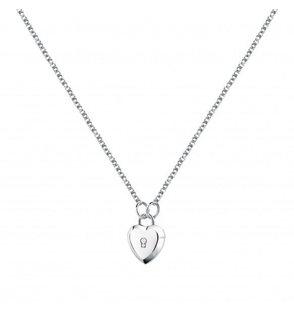 Karl Lagerfeld | Collana Donna | Cuore a Lucchetto | Acciaio | Zirconi