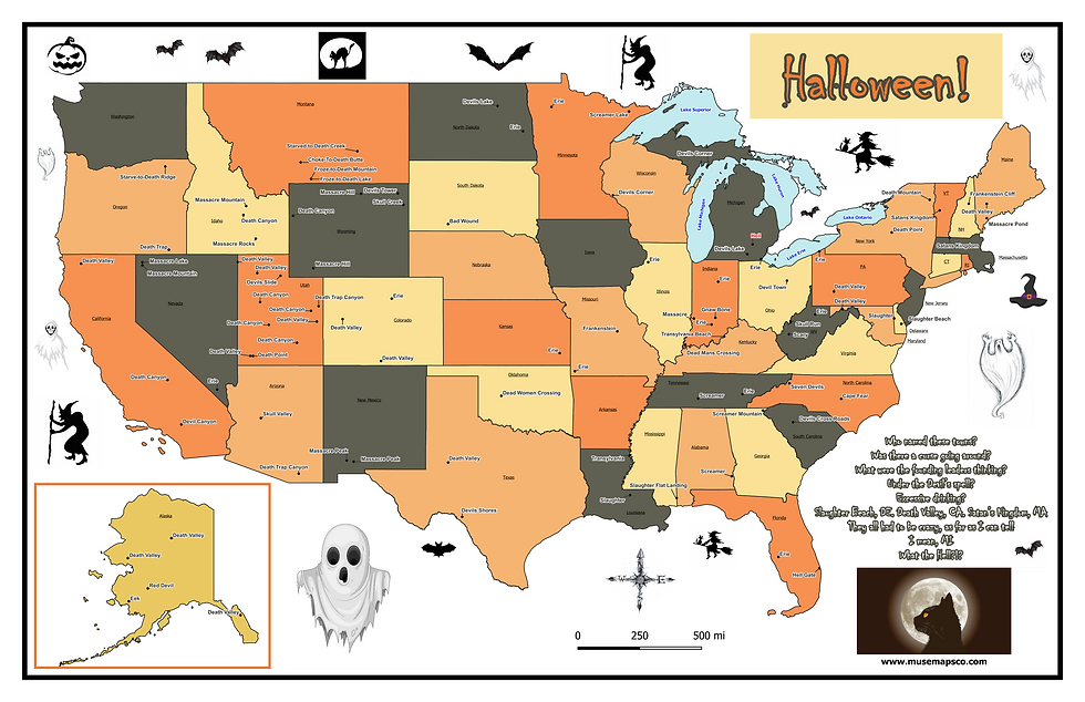 spooky halloween placemat