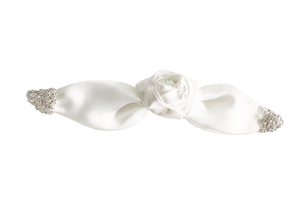 8576 (1)_Rose Bows_Bridal_For Her_Les Roses Blanc_Weddings_Formalwear_Daytime_Accessories_Satin_Handmade_Couture_Womenswear_Garments_Clothing_Designed by Anastasia V. Silva_The New Romantic Renaissance_(by AVS) 