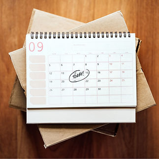 a schedule with a date circled around in red