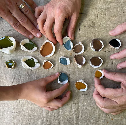 Array of paint colors made at Camp Tabonuco, Puerto Rico