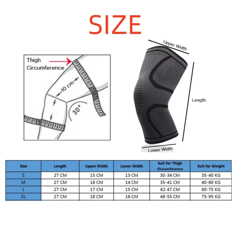 Thumbnail: Breathable, elastic compression knee brace