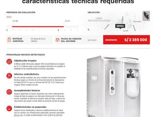 Minsa pagó S/ 2.3 millones por 450 concentradores de oxígeno que incumplían características técnicas
