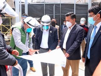 Gobernador regional supervisó ampliación de ambiente UCI del Hospital de Barranca