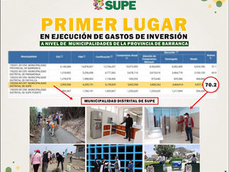 Municipalidad de Supe lidera ejecución de inversión a nivel provincial