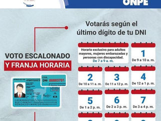 ONPE: Voto escalonado permitirá que se respete el distanciamiento social