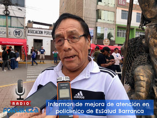 Informan de mejora de atención en policlinico de EsSalud Barranca