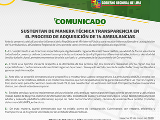 Comunicado del GRL sobre 14 ambulancias