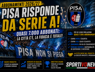 Pisa, la risposta dei tifosi è da Serie A: quasi 7.000 abbonati. La fiducia riparte dal mercato e dal nuovo progetto