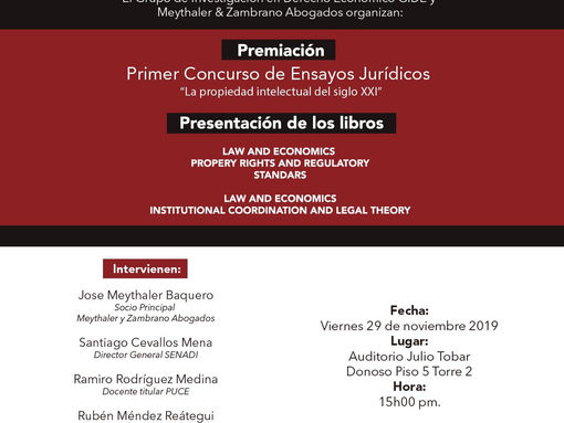 Premiación concurso Propiedad Intelectual - lanzamiento de libros de la serie "LAW AND ECONOMICS"