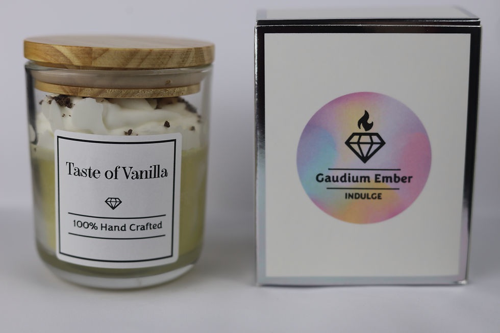 vanilla scented candle with gift box