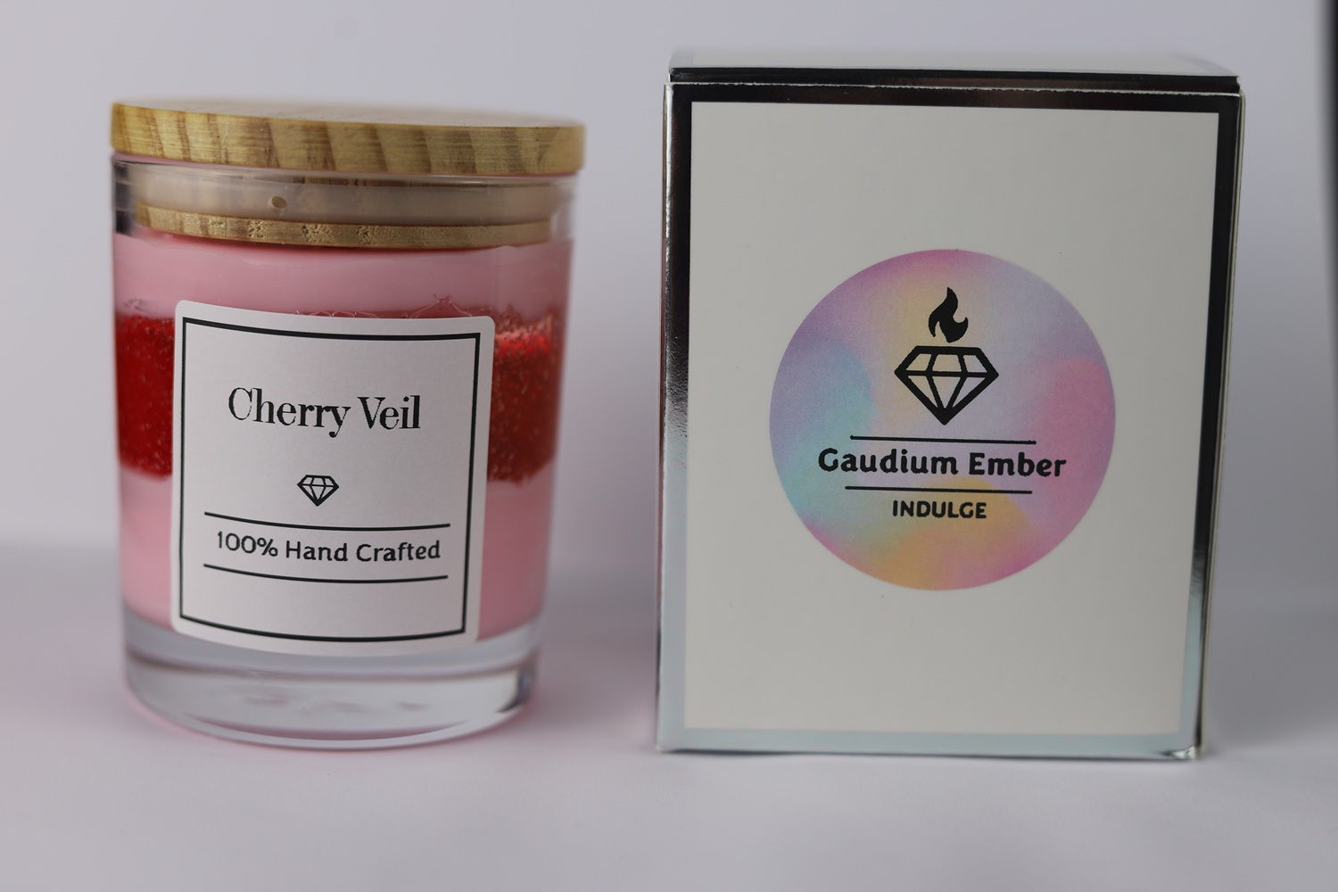 cherry scented candle with gift box