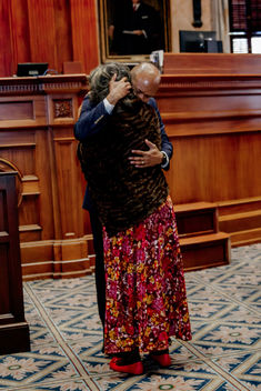 Senator Overture Walker and his mother