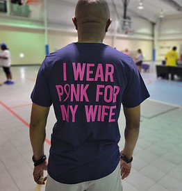 Overture wearing pink for his wife Sharon DuPree Walker