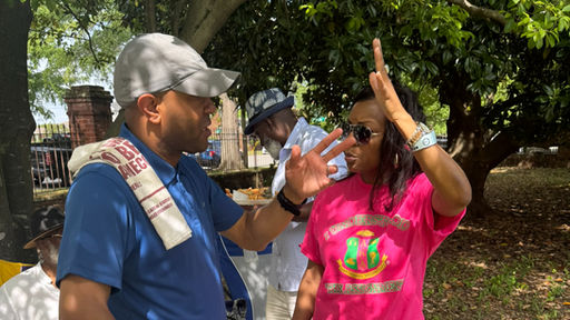 Senator Overture Walker attending a community event