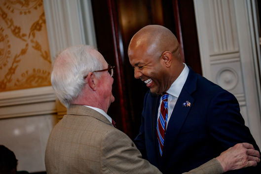 Senator Overture Walker with John Lumpkin