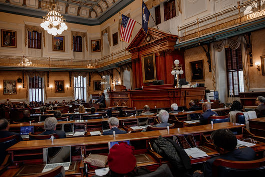 Senator Overture Walker giving an address in the Senate Chamber
