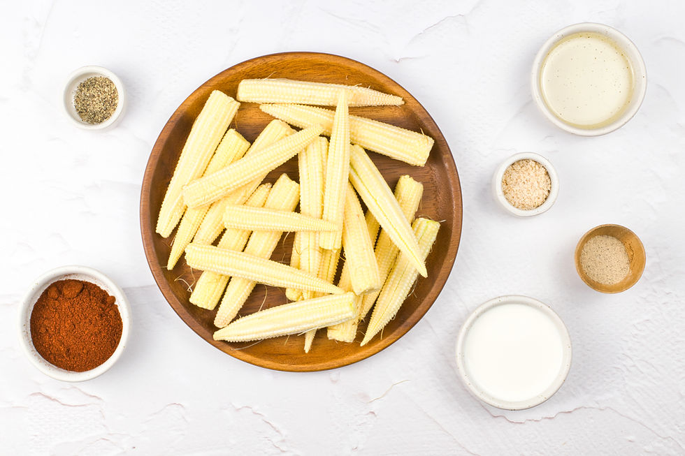 Miniatura: Air Fryer Charred Baby Corn (set 1)