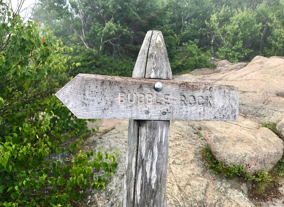 Bubble Rock Trail Acadia National Park