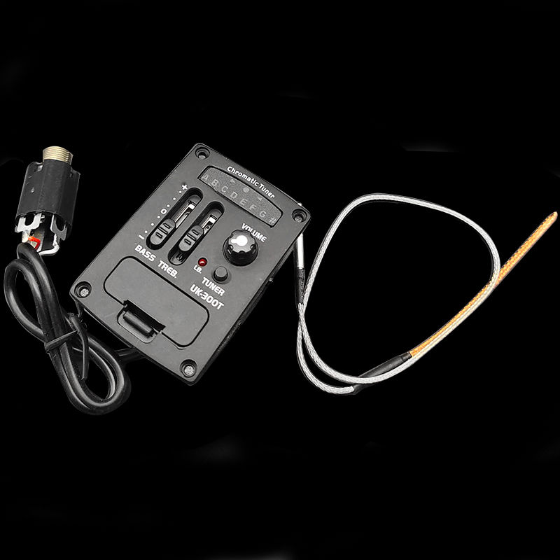 Thumbnail: 2 Band UK-300T Ukulele EQ Equalizer Chromatic Tuner Soft Hard Bridge Pickup Piez