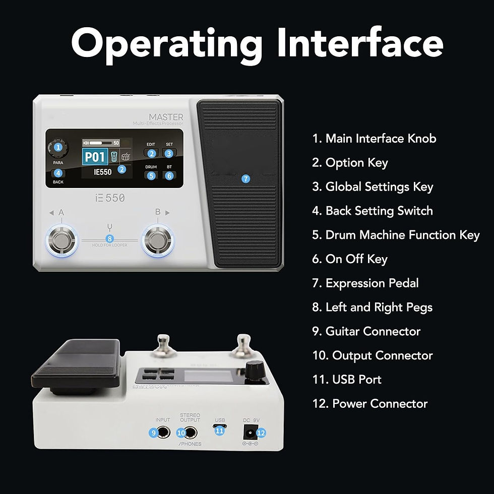 Thumbnail: DK Guitar Bass Multi Effects Processor Pedal Multi Language Expression Pedal IE-
