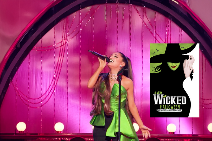 Ariana Grande performs live at NBC’s A Very Wicked Halloween, dressed in green as she pays tribute to Wicked’s 15th Anniversary on Broadway.