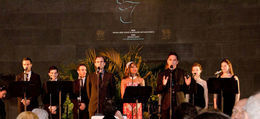 Seph Stanek, N'Kenge, and the Cast of Akhenaten: The Musical at the Temple of Dendur, UN Day 2015
