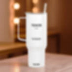 Tenor 40oz insulated tumbler on vanity table – Tour de Fierce.